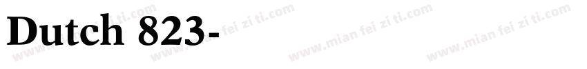 Dutch 823字体转换